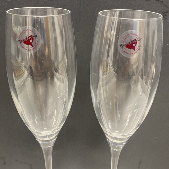 Crystal d'Arquis France Mendocino Lead Crystal Champagne Flutes Set of Four - Picture 11 of 17